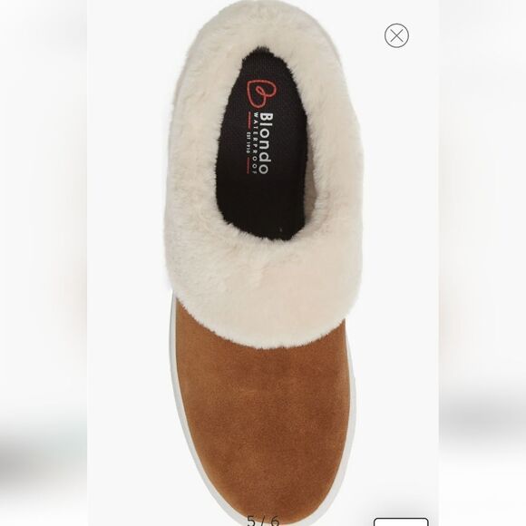 New Blondo Suri Waterproof Slip-On Sneaker brown fur slide suede waterproof 6 - Picture 5 of 7
